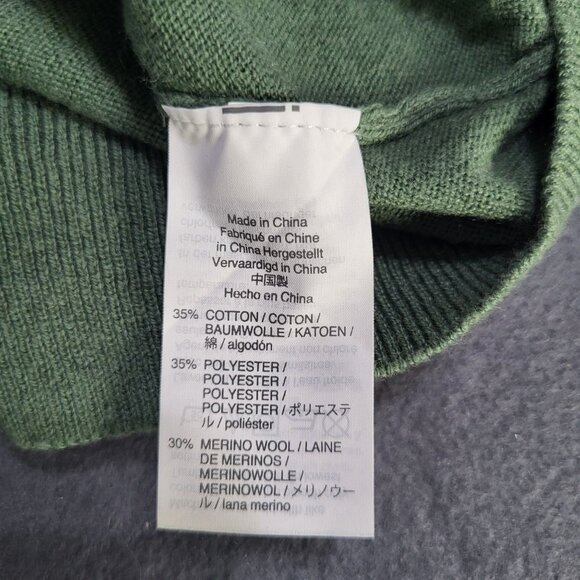 J. Crew Mercantile Men's V Neck LG Merino Wool Blend Sweater Sage Green - Picture 5 of 6